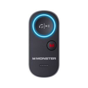 Open Box - Monster -  Rechargeable Bluetooth Transmitter and Rec Black